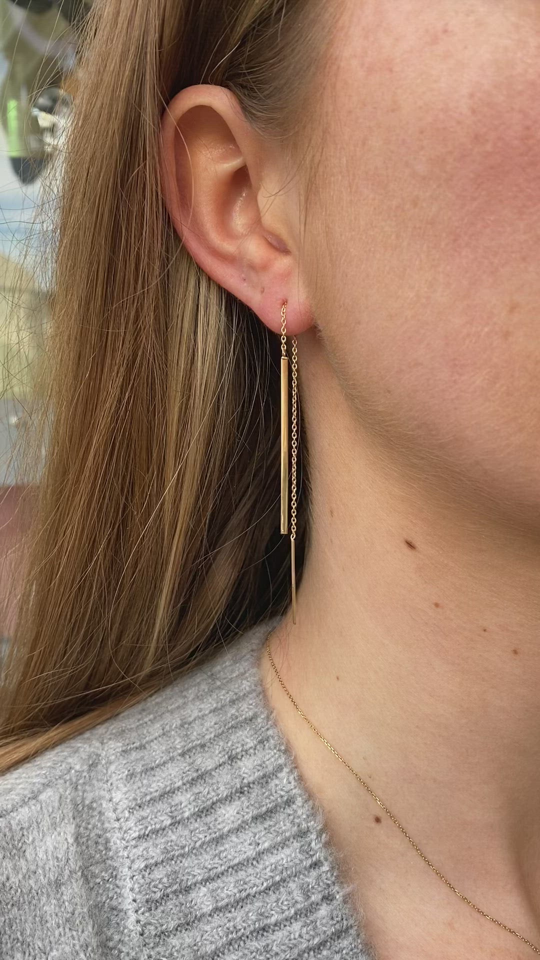 Astro Sterling Silver Faceted Long Bar Earrings – Julia Banks Jewellery